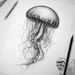 Tattoo sketch jellyfish tattoo – tattoo sketch (№1759063849_0, 28.09.2025 12:50) — tattoovalue.net