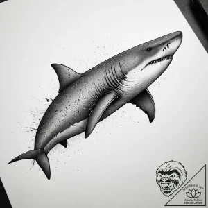Tattoo sketch basking shark, artistic tattoo… – tattoo sketch (№1759064235_0, 28.09.2025 12:57) — tattoovalue.net