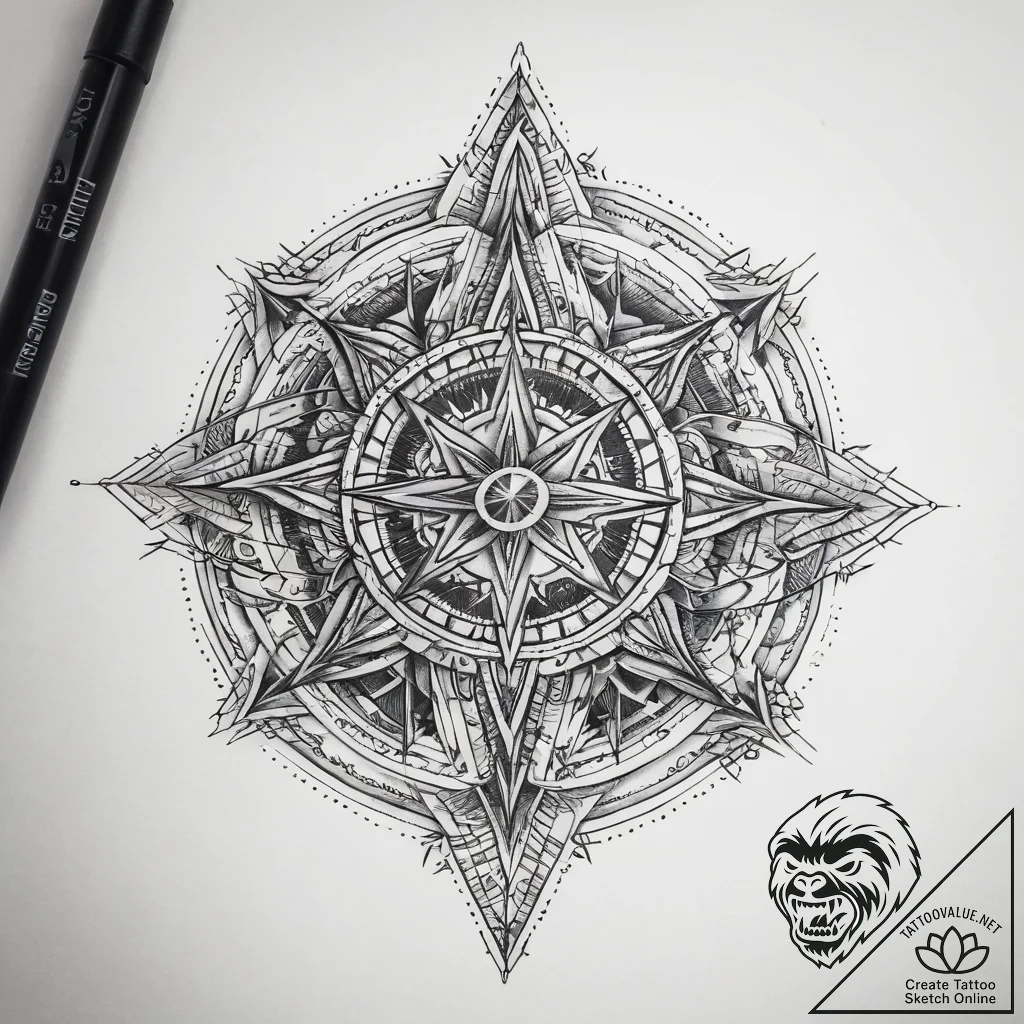 Tattoo sketch cosmic tale, concept art for ta... - tattoo sketch (№1759064820_0, 28.09.2025 13:07) — tattoovalue.net