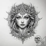 Tattoo sketch mystical tale – tattoo sketch (№1759065212_0, 28.09.2025 13:13) — tattoovalue.net