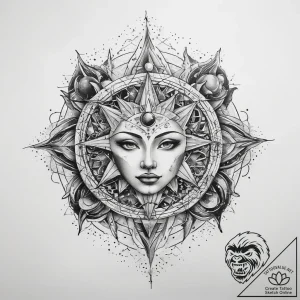 Tattoo sketch cosmic legend – tattoo sketch (№1759065801_0, 28.09.2025 13:23) — tattoovalue.net