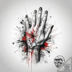 Tattoo sketch hands with a pencil, tattoo lin… – tattoo sketch (№1759066194_0, 28.09.2025 13:29) — tattoovalue.net