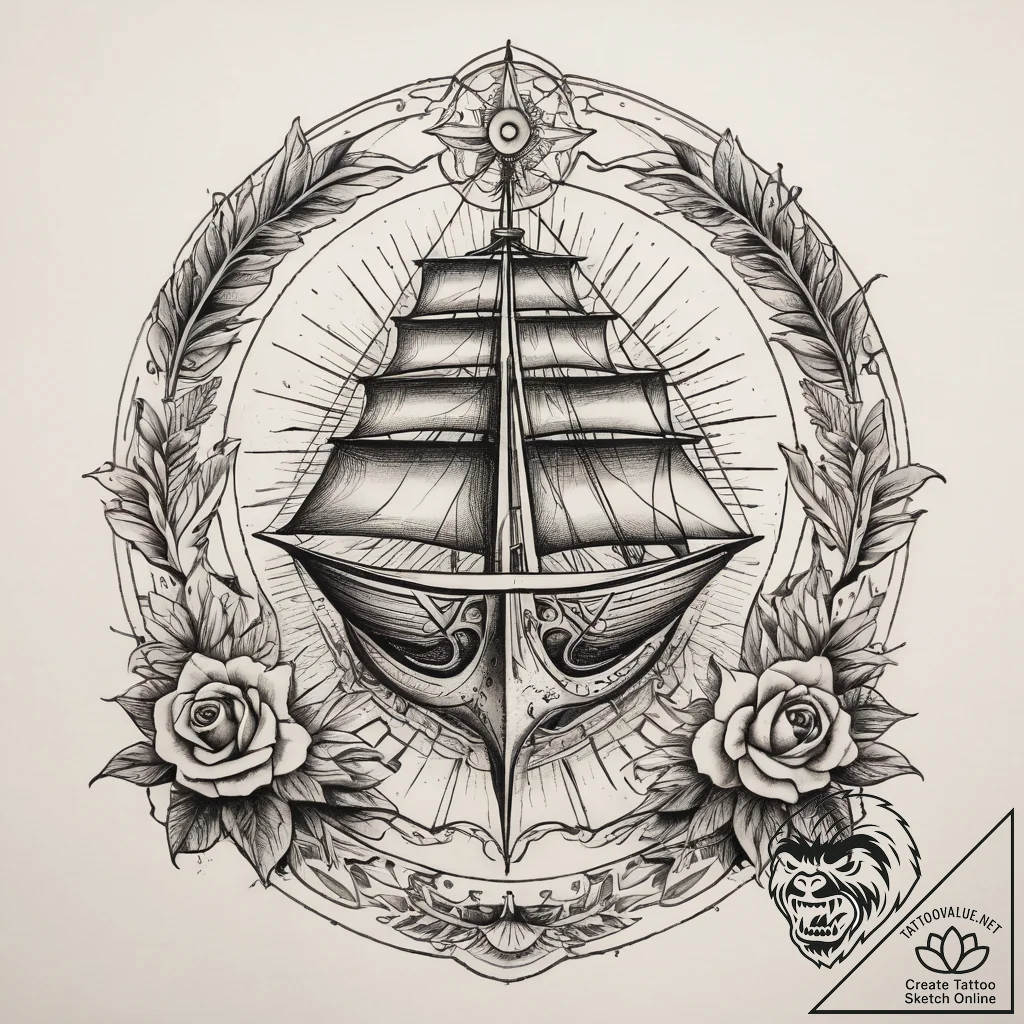Tattoo sketch journey, tattoo flash sheet des... - tattoo sketch (№1759066976_0, 28.09.2025 13:42) — tattoovalue.net