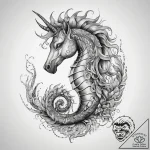 Tattoo sketch hippocampus – tattoo sketch (№1759067367_0, 28.09.2025 13:49) — tattoovalue.net