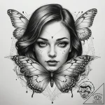 Tattoo sketch butterfly girl tattoo, tattoo l… – tattoo sketch (№1759067761_0, 28.09.2025 13:56) — tattoovalue.net
