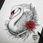 Tattoo sketch mute swan, tattoo line art, chi… – tattoo sketch (№1759067958_0, 28.09.2025 13:59) — tattoovalue.net