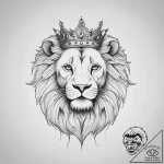 Tattoo sketch узор в виде льва с короной, tat… – tattoo sketch (№1759068546_0, 28.09.2025 14:09) — tattoovalue.net