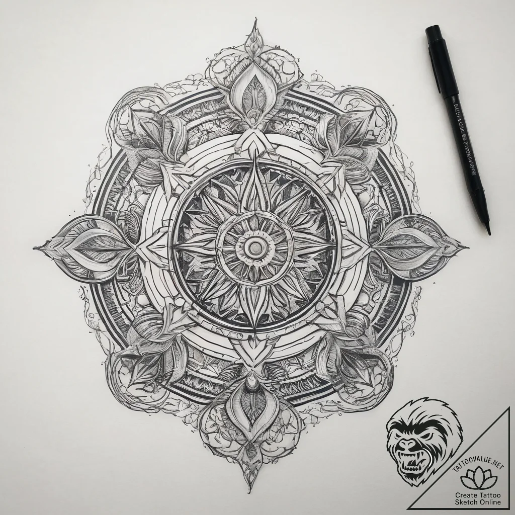 Tattoo sketch spiritual portal, concept art f... - tattoo sketch (№1759068935_0, 28.09.2025 14:15) — tattoovalue.net