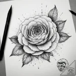 Tattoo sketch ranunculus, tattoo flash sheet… – tattoo sketch (№1759073432_0, 28.09.2025 15:30) — tattoovalue.net