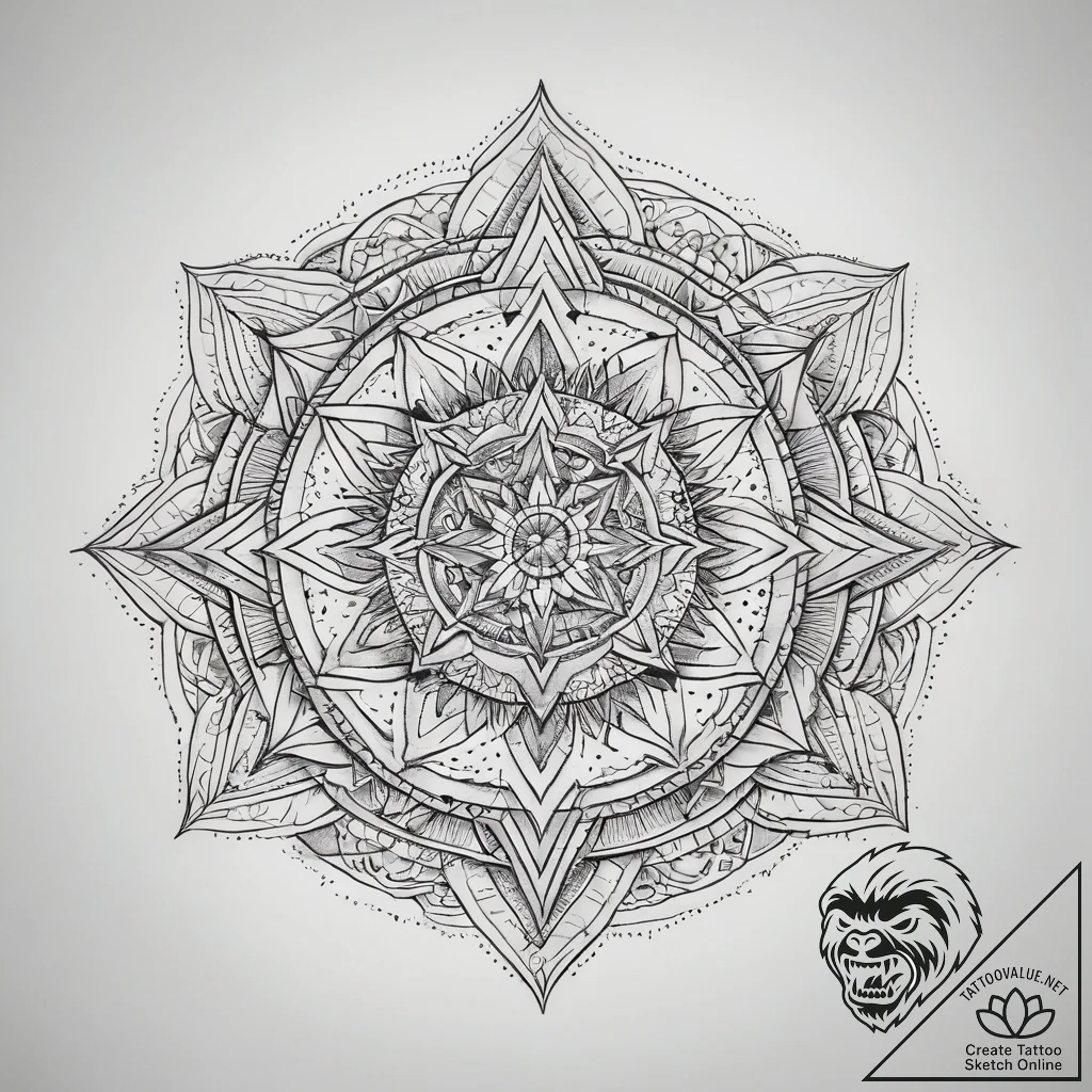 Tattoo sketch cosmic identity, concept art fo... - tattoo sketch (№1759074998_0, 28.09.2025 15:56) — tattoovalue.net