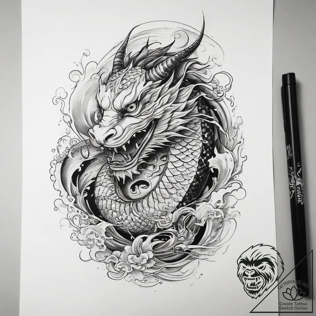 Tattoo sketch море, tattoo drawing outline, b... - tattoo sketch (№1759076166_0, 28.09.2025 16:16) — tattoovalue.net
