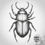 Tattoo sketch hide beetle, concept art for ta… – tattoo sketch (№1759076557_0, 28.09.2025 16:22) — tattoovalue.net