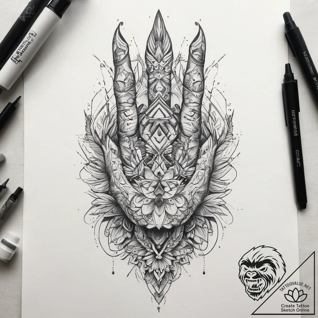 Tattoo sketch hands with a glass, tattoo draw... - tattoo sketch (№1759078115_0, 28.09.2025 16:48) — tattoovalue.net