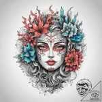 Tattoo sketch coral, tattoo sketch design, ro… – tattoo sketch (№1759078502_0, 28.09.2025 16:55) — tattoovalue.net