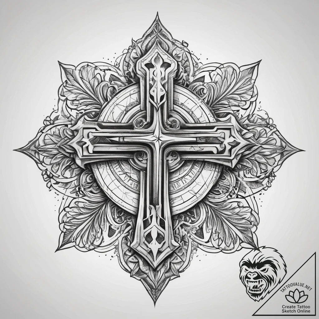 Tattoo sketch blessed icon, tattoo sketch des... - tattoo sketch (№1759079276_0, 28.09.2025 17:07) — tattoovalue.net