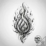 Tattoo sketch fire – tattoo sketch (№1759081427_0, 28.09.2025 17:43) — tattoovalue.net