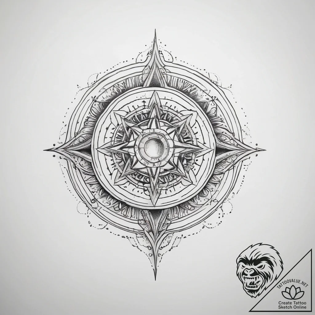 Tattoo sketch cosmic essence, concept art for... - tattoo sketch (№1759082804_0, 28.09.2025 18:06) — tattoovalue.net