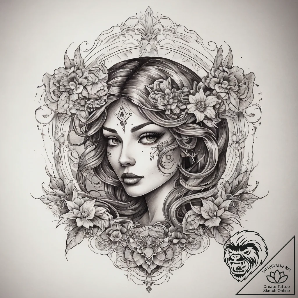 Tattoo sketch cosmic land, tattoo sketch desi... - tattoo sketch (№1759083384_0, 28.09.2025 18:16) — tattoovalue.net