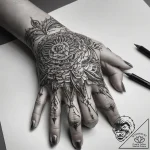 Tattoo sketch hands with a paper, tattoo line… – tattoo sketch (№1759083779_0, 28.09.2025 18:22) — tattoovalue.net