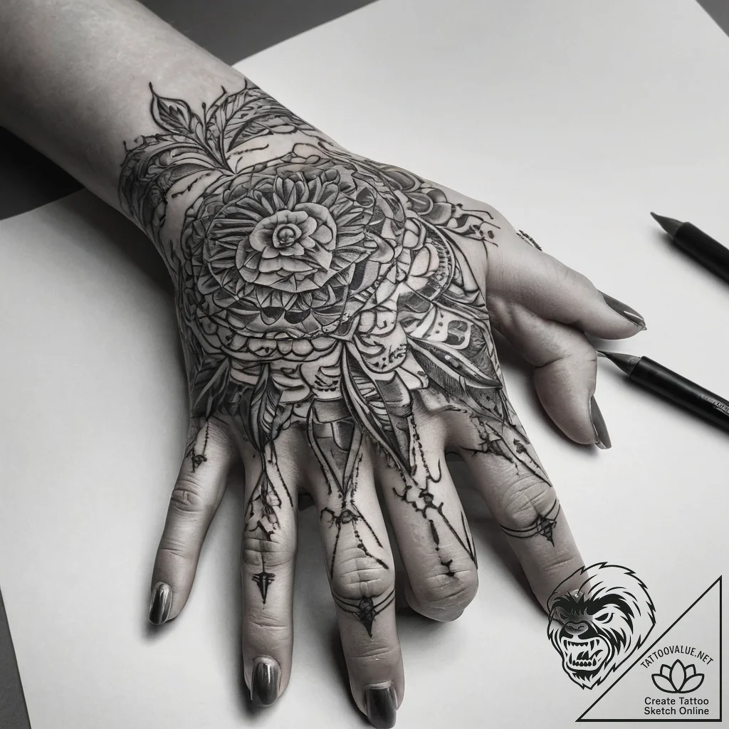 Tattoo sketch hands with a paper, tattoo line... - tattoo sketch (№1759083779_0, 28.09.2025 18:22) — tattoovalue.net