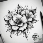 Tattoo sketch sensual ankle with a flower, in… – tattoo sketch (№1759084942_0, 28.09.2025 18:42) — tattoovalue.net