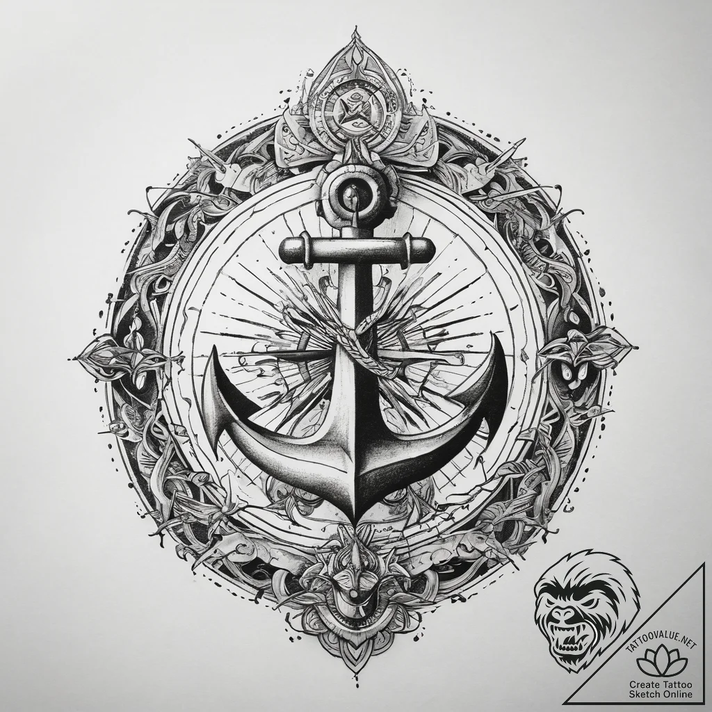 Tattoo sketch magical symbol, ink illustratio... - tattoo sketch (№1759087086_0, 28.09.2025 19:18) — tattoovalue.net