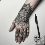 Tattoo sketch hands with a pencil, tattoo lin… – tattoo sketch (№1759088638_0, 28.09.2025 19:43) — tattoovalue.net