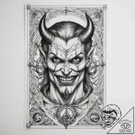 Tattoo sketch tarot card devil – tattoo sketch (№1759088832_0, 28.09.2025 19:47) — tattoovalue.net