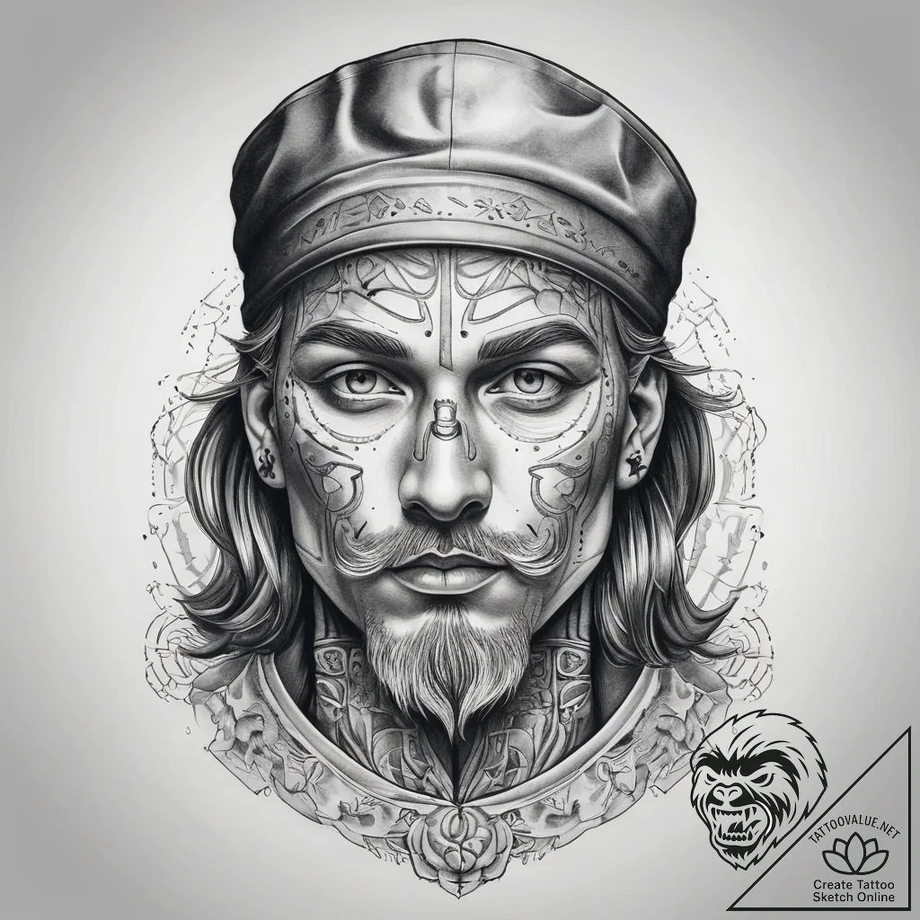 Tattoo sketch cleaner a person with a duster,... - tattoo sketch (№1759089611_0, 28.09.2025 20:00) — tattoovalue.net