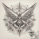 Tattoo sketch cosmic plane, tattoo line art,… – tattoo sketch (№1759090193_0, 28.09.2025 20:09) — tattoovalue.net