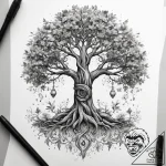 Tattoo sketch norse tree yggdrasil, tattoo fl… – tattoo sketch (№1759091356_0, 28.09.2025 20:29) — tattoovalue.net