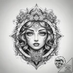 Tattoo sketch cosmic lore, artistic tattoo sk… – tattoo sketch (№1759091743_0, 28.09.2025 20:35) — tattoovalue.net