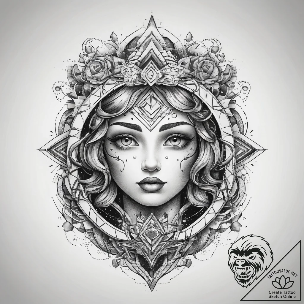 Tattoo sketch cosmic lore, artistic tattoo sk... - tattoo sketch (№1759091743_0, 28.09.2025 20:35) — tattoovalue.net
