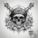 Tattoo sketch pirate flag tattoo, artistic ta… – tattoo sketch (№1759091937_0, 28.09.2025 20:38) — tattoovalue.net