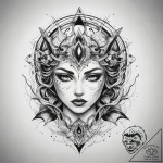 Tattoo sketch cosmic fable, concept art for t… – tattoo sketch (№1759093486_0, 28.09.2025 21:04) — tattoovalue.net