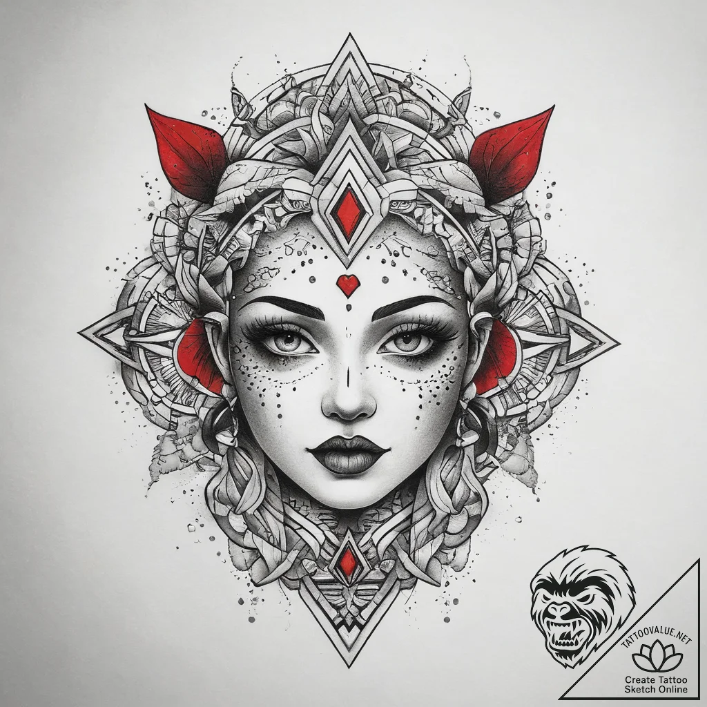 Tattoo sketch a symbolic emotion, ink illustr... - tattoo sketch (№1759095810_0, 28.09.2025 21:43) — tattoovalue.net