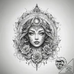 Tattoo sketch cosmic land – tattoo sketch (№1759096584_0, 28.09.2025 21:56) — tattoovalue.net