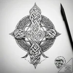 Tattoo sketch tyet (isis knot) with a quote – tattoo sketch (№1759096778_0, 28.09.2025 21:59) — tattoovalue.net