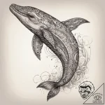 Tattoo sketch gray whale, ink illustration fo… – tattoo sketch (№1759097358_0, 28.09.2025 22:09) — tattoovalue.net