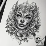 Tattoo sketch duplicate, tattoo line art, mut… – tattoo sketch (№1759098325_0, 28.09.2025 22:25) — tattoovalue.net
