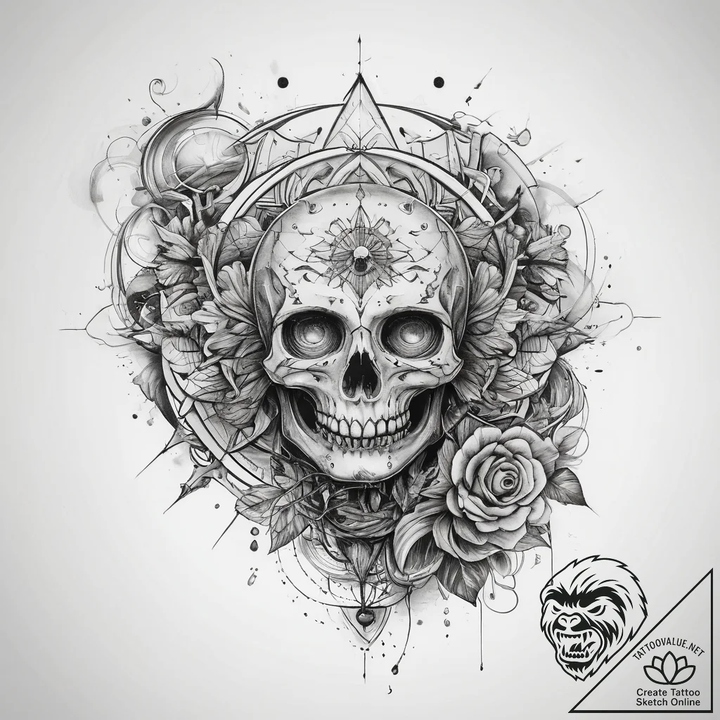 Tattoo sketch universe - tattoo sketch (№1759099877_0, 28.09.2025 22:51) — tattoovalue.net