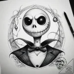 Tattoo sketch the nightmare before christmas… – tattoo sketch (№1759100263_0, 28.09.2025 22:57) — tattoovalue.net