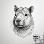 Tattoo sketch capybara, ink illustration for… – tattoo sketch (№1759100651_0, 28.09.2025 23:04) — tattoovalue.net