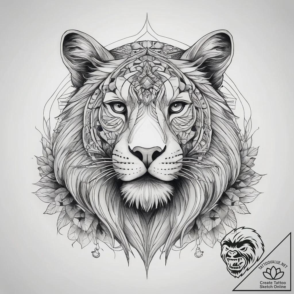 Tattoo sketch graphic животное, artistic tatt... - tattoo sketch (№1759104332_0, 29.09.2025 00:05) — tattoovalue.net