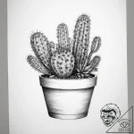 Tattoo sketch cacti in a pot, artistic tattoo… – tattoo sketch (№1759104526_0, 29.09.2025 00:08) — tattoovalue.net