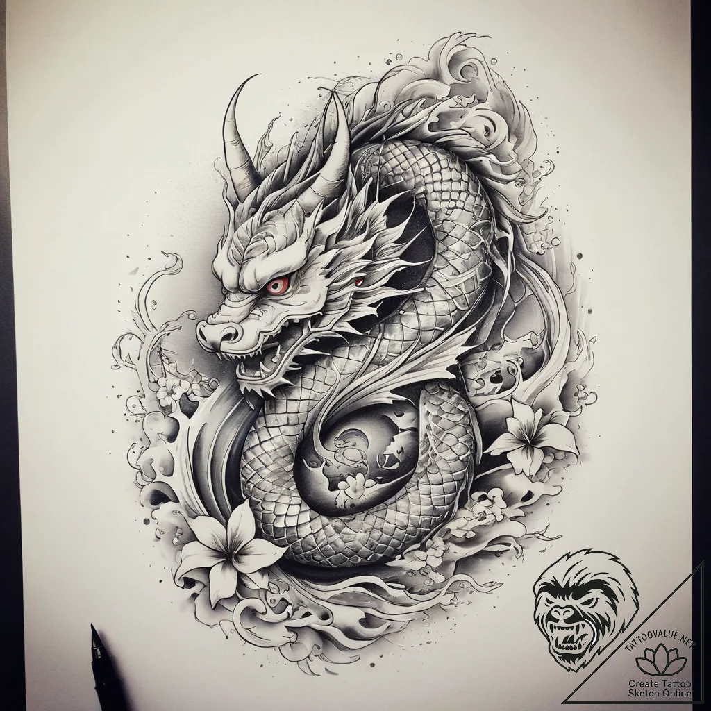 Tattoo sketch a symbolic animal, artistic tat... - tattoo sketch (№1759105701_0, 29.09.2025 00:28) — tattoovalue.net