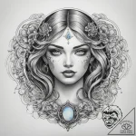 Tattoo sketch opal, concept art for tattoo, b… – tattoo sketch (№1759106877_0, 29.09.2025 00:47) — tattoovalue.net