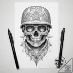 Tattoo sketch soldier with a scissors, tattoo… – tattoo sketch (№1759108454_0, 29.09.2025 01:14) — tattoovalue.net
