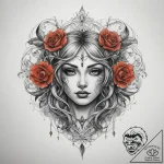 Tattoo sketch universe, tattoo line art, on a… – tattoo sketch (№1759108649_0, 29.09.2025 01:17) — tattoovalue.net