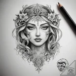 Tattoo sketch ceramic, concept art for tattoo… – tattoo sketch (№1759111578_0, 29.09.2025 02:06) — tattoovalue.net